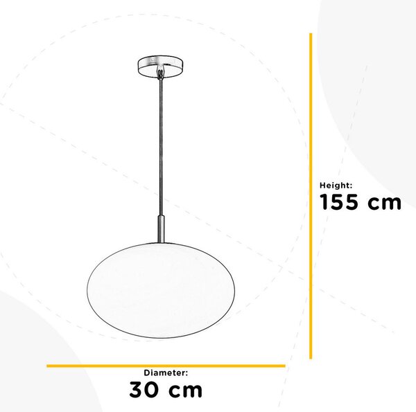 VISEČA SVETILKA 30/150 cm E27
