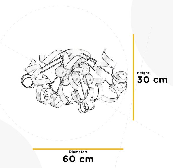 STROPNA SVETILKA 60/30 cm