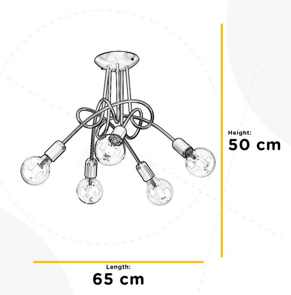 STROPNA SVETILKA Wire 65/65/50 cm