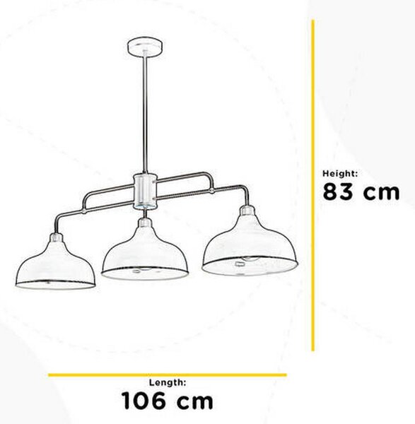 VISEČA SVETILKA 106/83/45 cm E27