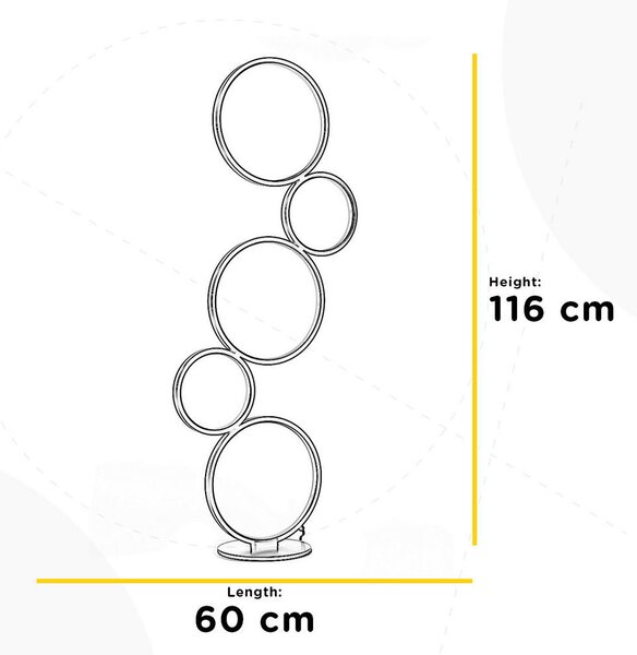 STOJEČA LED-SVETILKA 5045 RINGS 1200 lm 4000 K