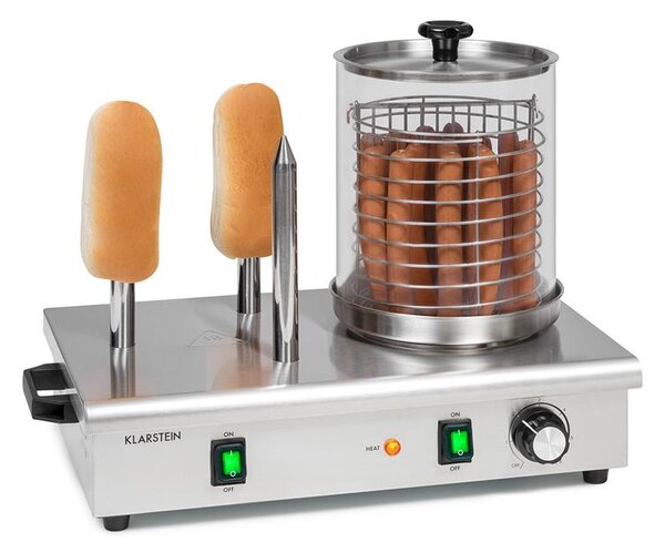 Klarstein Wurstfabrik 600, aparat za hot dog, 600 W, 5 l, 30 – 100 °C, steklo, nerjaveče jeklo