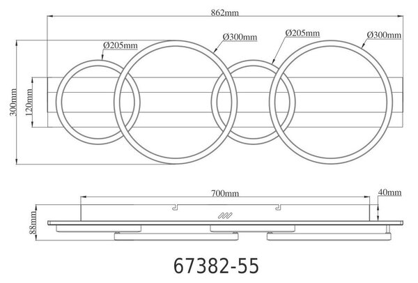 STROPNA LED-SVETILKA NORBERTO 4000 K 230 V
