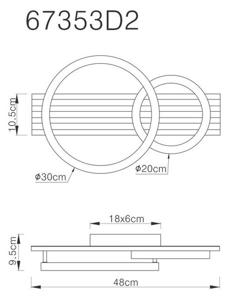 STROPNA LED-SVETILKA TISHA 3000 K 230 V