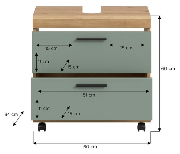 OMARICA ZA POD UMIVALNIK 60/60/34 cm
