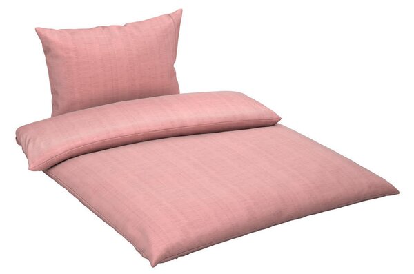 POSTELJNINA Mavie 140/200 cm saten srebrne barve, pink