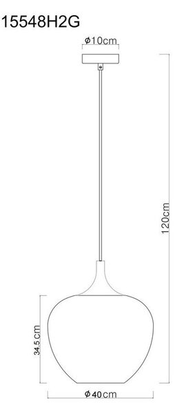 VISEČA SVETILKA MAXY 40/120 cm E27