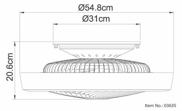 STROPNI VENTILATOR GHARRA 2700-6500 K