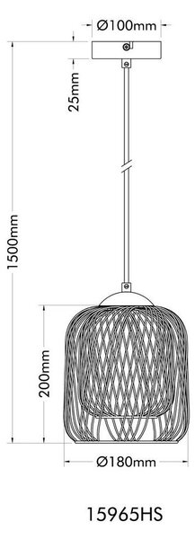 VISEČA SVETILKA DICHTI 18/150 cm E27