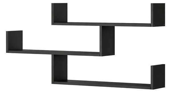 STENSKI REGAL 119,1/55/18 cm črna