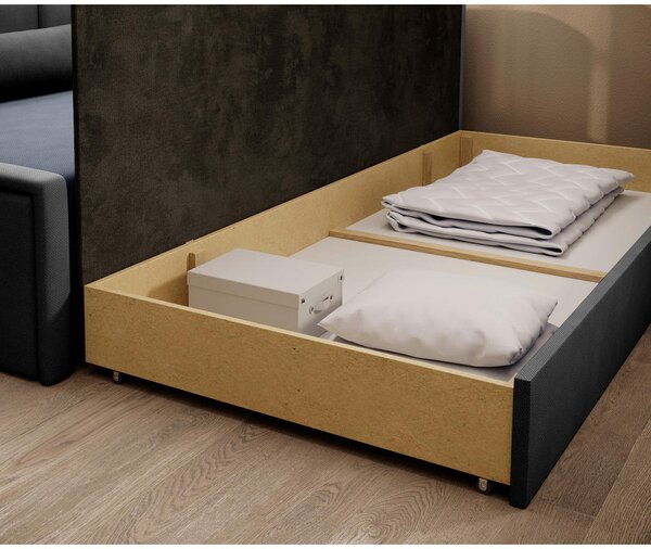 TROSED, antracit, modra tekstil