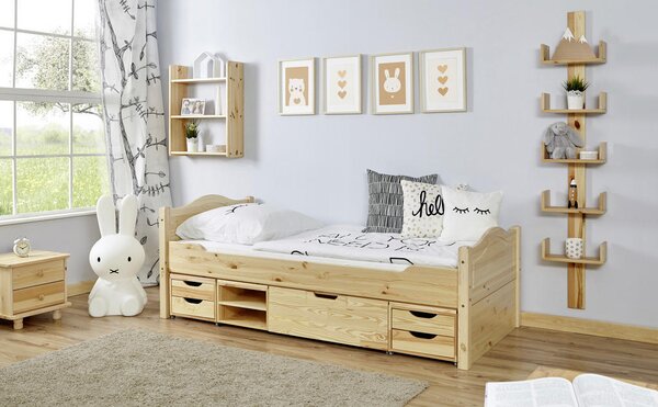 POSTELJA S PREDALOM 90 cm x 200 cm , barve bora