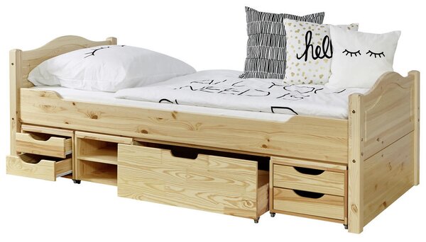 POSTELJA S PREDALOM 90 cm x 200 cm , barve bora