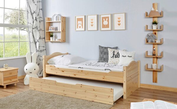 RAZTEGLJIVA POSTELJA 90 cm x 200 cm , barve bora