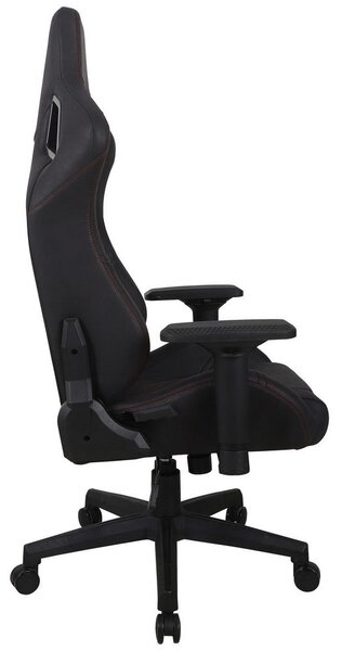 GAMING STOL umetna masa, tekstil črna