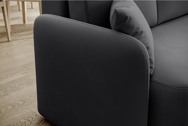 KOTNA SEDEŽNA GARNITURA, pliš siva
