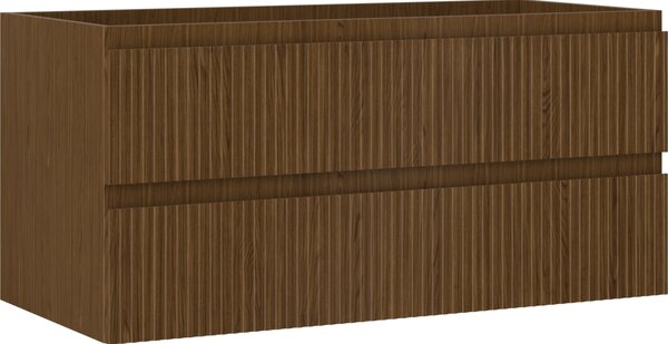 Mexen Rivel kopalna omarica pod umivalnikom 100 cm, 2 predala, rebrasta, oreh - 91A20-10047-2-BFF86