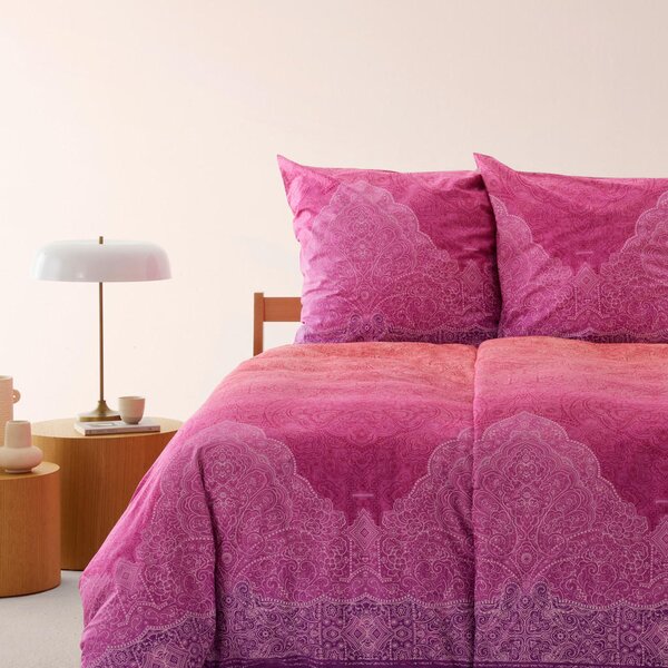POSTELJNINA 140/200 cm saten pink