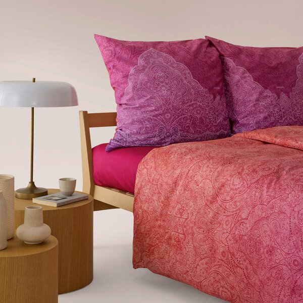 POSTELJNINA 140/200 cm saten pink