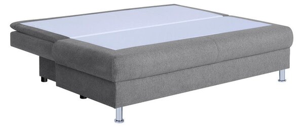 ZOFA S POSTELJNO FUNKCIJO, rjavosiva tekstil, leseni material