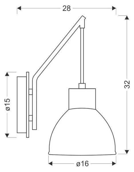 STENSKA SVETILKA 60 W 230 V E27