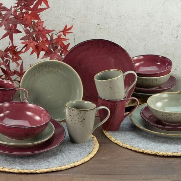 SET GLOBOKIH KROŽNIKOV NATURE COLLECTION 22 cm