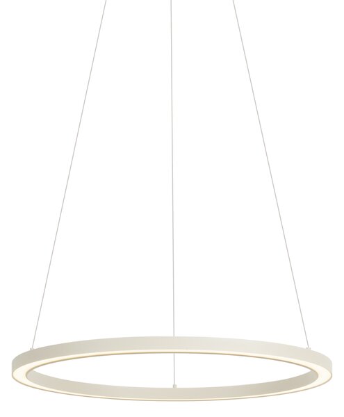 Dizajnerska viseča svetilka bež 60 cm vklj. LED s 3-stopenjskim zatemnjevanjem - Girello