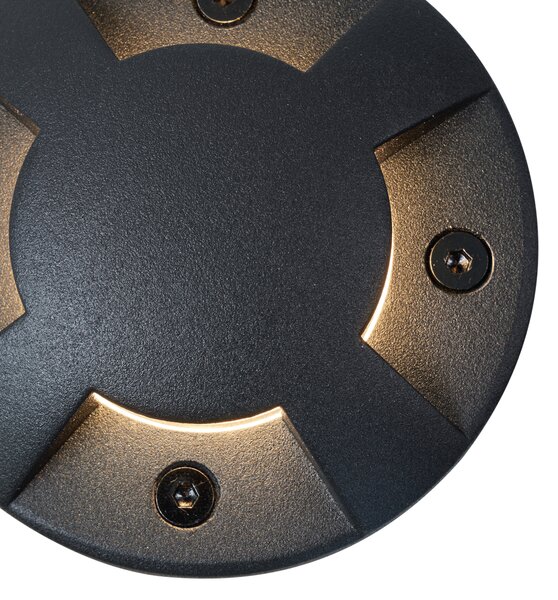 Komplet 6 modernih talnih reflektorjev črna GU10 50mm 4-Light Effect IP65 - Cellar