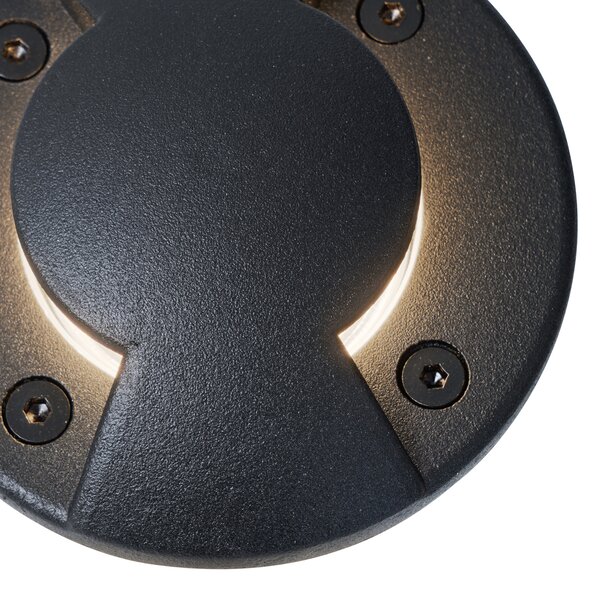 Moderno talno mesto črno GU10 50mm 2-svetlobni učinek IP65 - Cellar