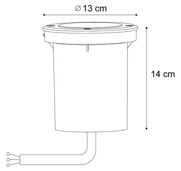 Moderno talno mesto bež GU10 50 mm nastavljivo IP65 - Delux
