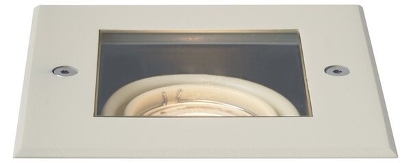 Komplet 6 modernih bež talnih reflektorjev GU10 50 mm vrtljivih in nagibnih IP65 - Oneon