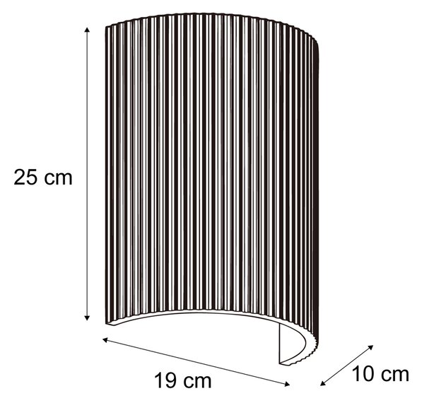 Skandinavska stenska svetilka bela ovalna - Plaster