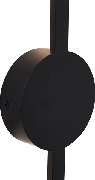 Moderna stenska svetilka črna 60 cm vklj. LED - Clockwise