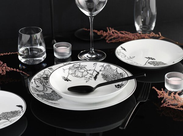 JEDILNI SERVIS Luna Black flower