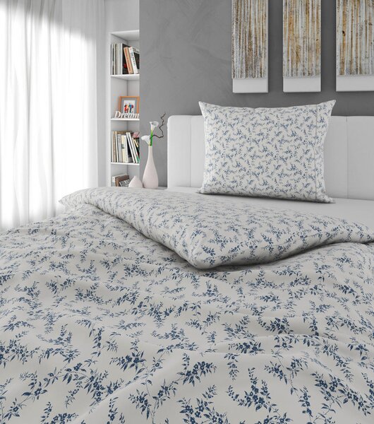 POSTELJNINA Mavie 140/200 cm saten modra