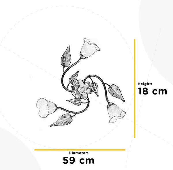 STROPNA SVETILKA 50/20/50 cm