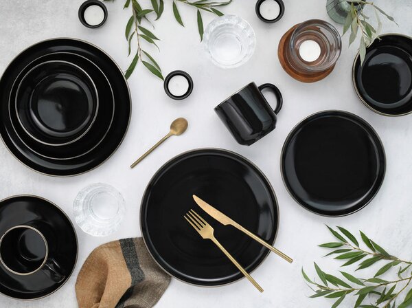 KOMBINIRANI SERVIS Nordic Festive Schwarz
