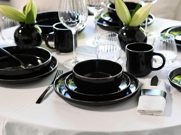 KOMBINIRANI SERVIS Nordic Festive Schwarz