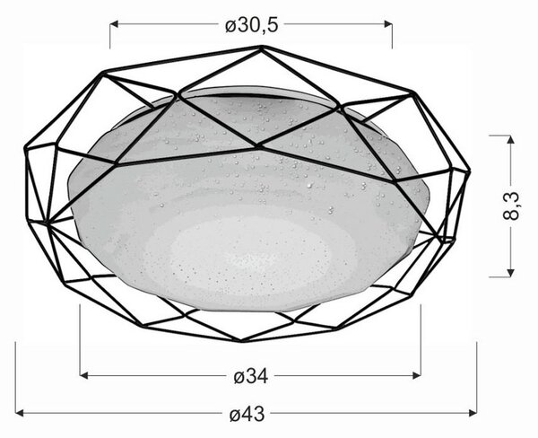 STROPNA LED-SVETILKA 24 W 2200 lm 4000 K 230 V