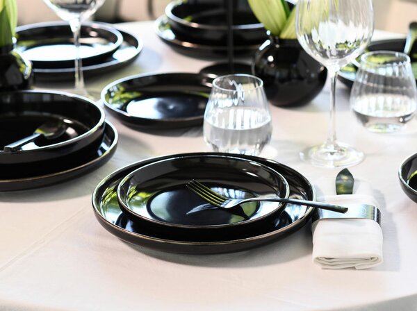 JEDILNI SERVIS Nordic Festive Schwarz