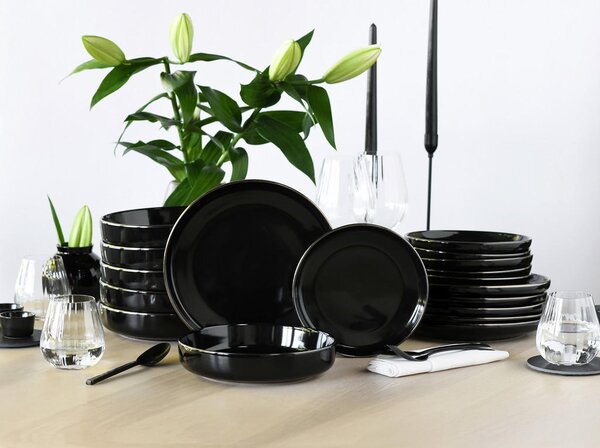 JEDILNI SERVIS Nordic Festive Schwarz