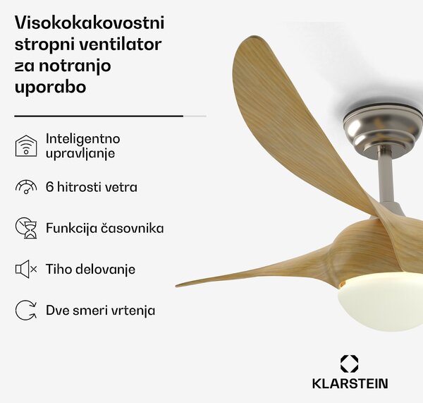 Klarstein Monteverde stropni ventilator z nastavljivo osvetlitvijo