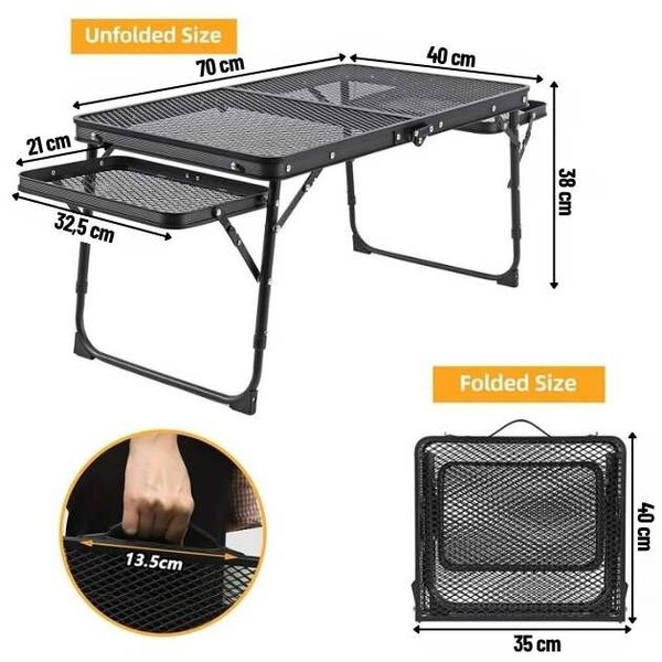 Campmax™ Zunanja Zložljiva Mrežasta Miza