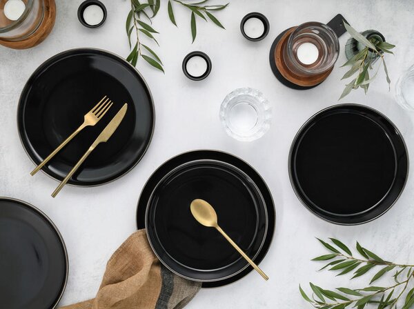 JEDILNI SERVIS Nordic Festive Schwarz