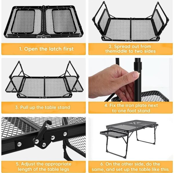 Campmax™ Zunanja Zložljiva Mrežasta Miza