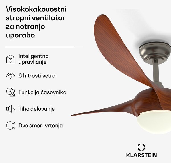 Klarstein Monteverde stropni ventilator z nastavljivo osvetlitvijo