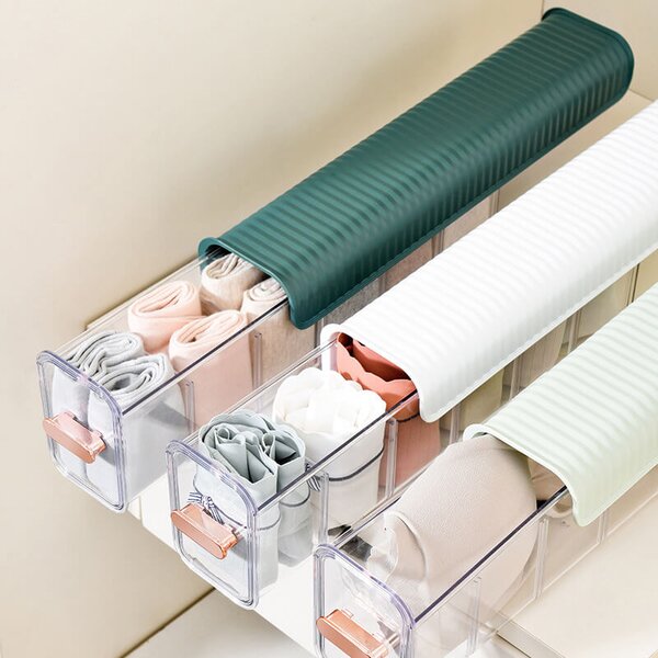 Set Garderobnih Organizatorjev Tidix, Temno zelena – 4 kosi