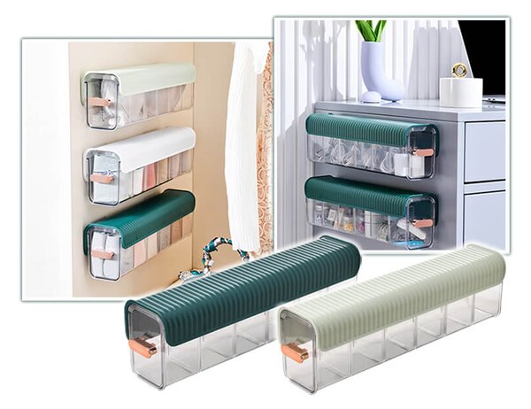Set Garderobnih Organizatorjev Tidix, Temno zelena – 4 kosi
