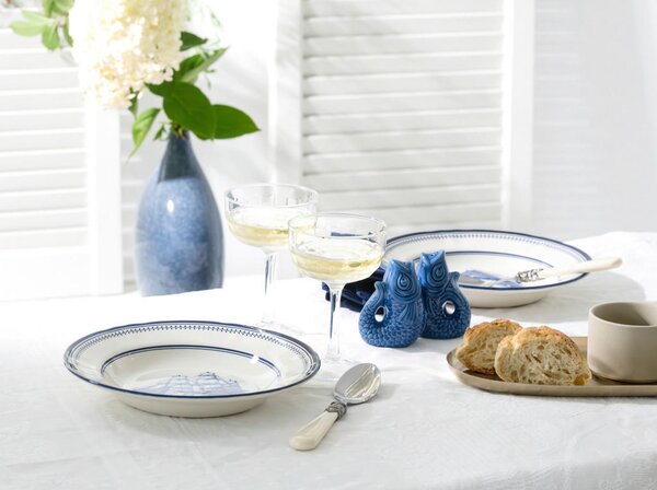 JEDILNI SERVIS Segelschiff blau