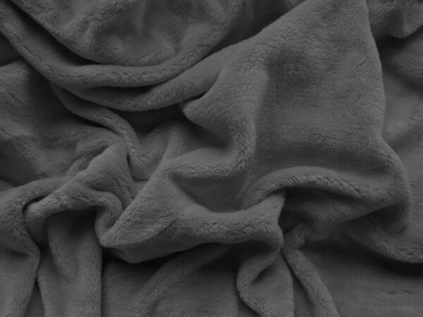 Rjuha mikropliš SOFT 200x220 cm temno siva